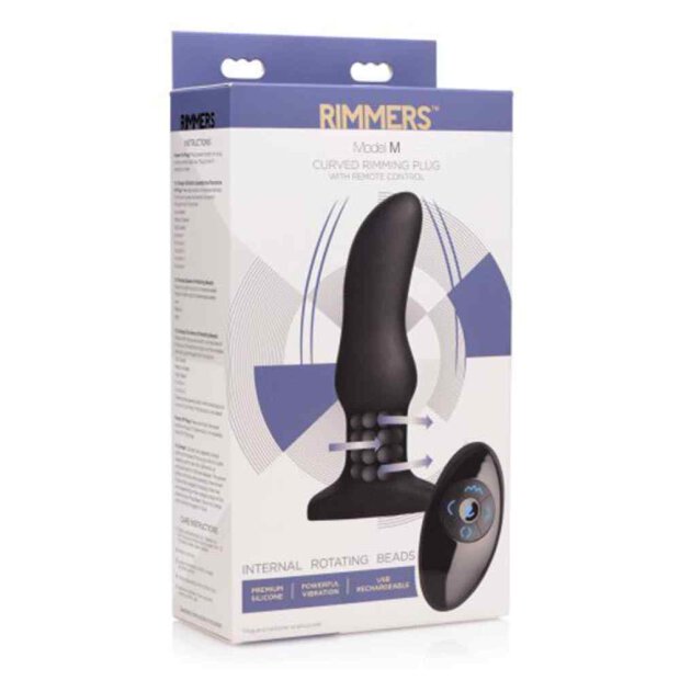 Rimmers Model M Curved Rimming Plug With Remote Control