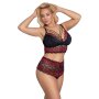 BH und Slip schwarz/rot 3XL