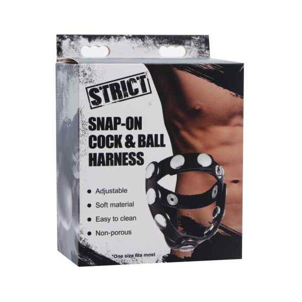 Strict Snap-On Cock and Ball Harness