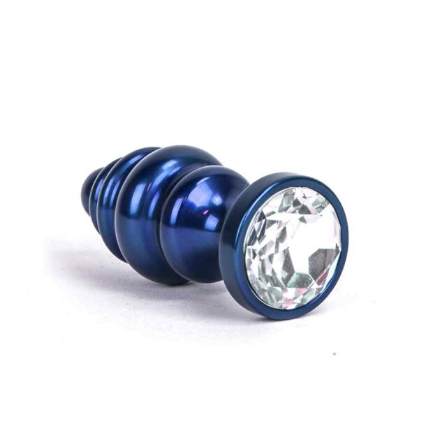 Kiotos - Aluminum Alloy Anal Plug 1 Blue 3 cm