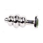 Heartshaped Jewelled Ribbed Buttplug