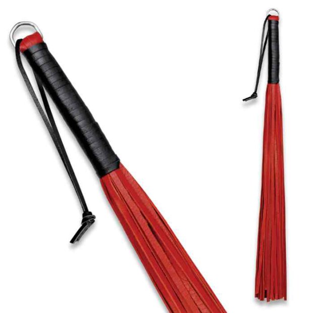 Leather Red Whip Soft 24 Strings