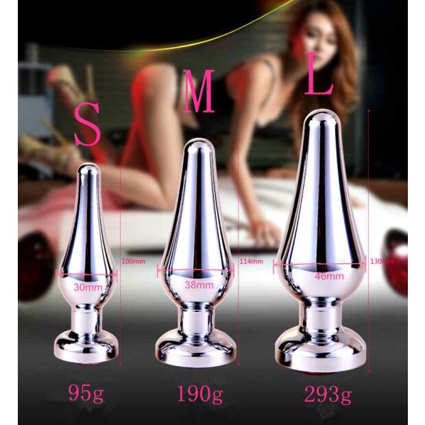 Butt plug aluminium Small 2 3 cm