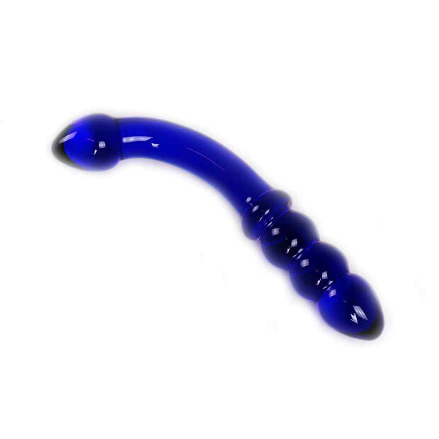 Glass Dildo Blue Curve