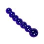Glass Dildo Black/Blue Beads