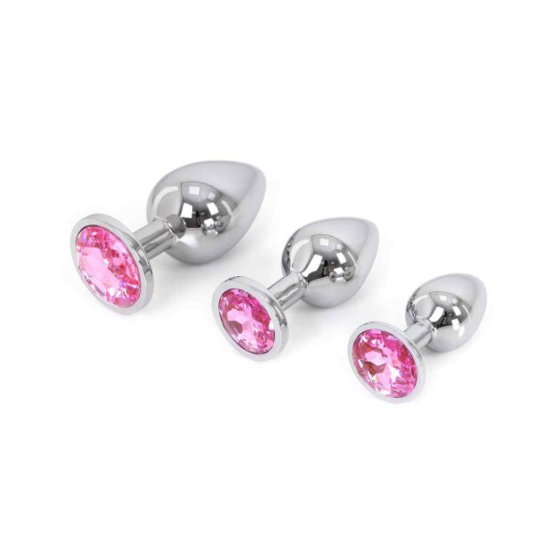Buttplug Aluminium Pink Medium 3,5 cm