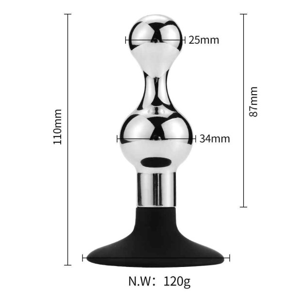 Anal Plug With Suction Cup-Sandglass