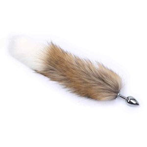 Kiotos - Fox Tail Plug Brown & White Short 2,8 cm