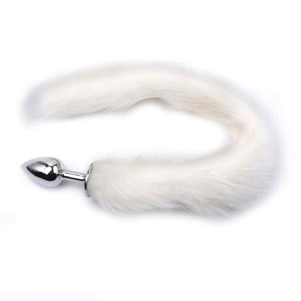 Fox Tail Plug White Short