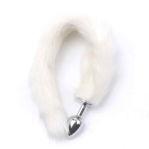 Kiotos - Fox Tail Plug White Short 4,2 cm