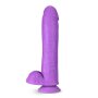 Neo Elite Cock With Balls Neon Purple 29 cm