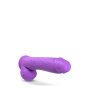 Neo Elite 11 Inch Cock With Balls Neon Purple