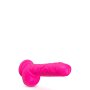 Neo Elite 9 Inch Cock With Balls Neon Pink