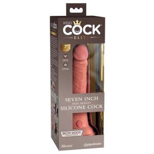King Cock Elite Dual Density Silicone Cock Light 18cm