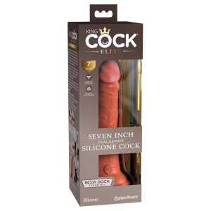 King Cock Elite Dual Density Silicone Cock Tan 18cm