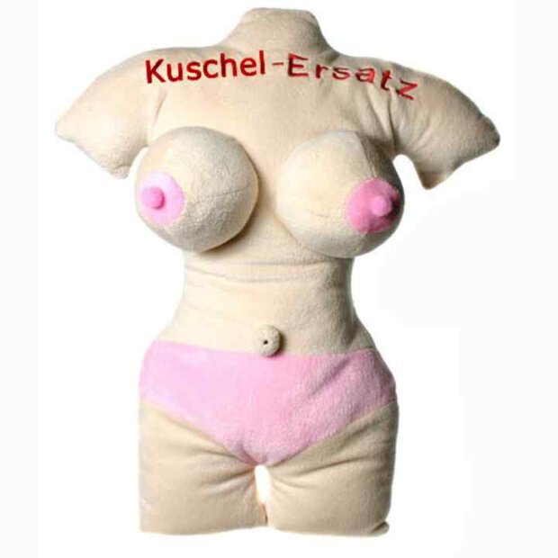 Plush pillow Kuschel-Ersatz female body with breasts 45 cm
