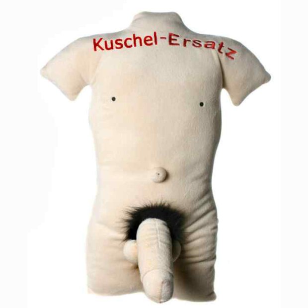 Plush pillow "Kuschel-Ersatz" male body with penis 45 cm