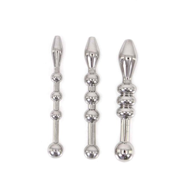 Urethral Trainer Kit 3 Solid Beads Penisplugs