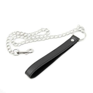Black Leash with Chain