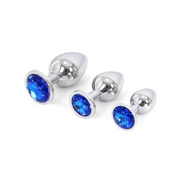Buttplug Aluminium Blue Large 4 cm