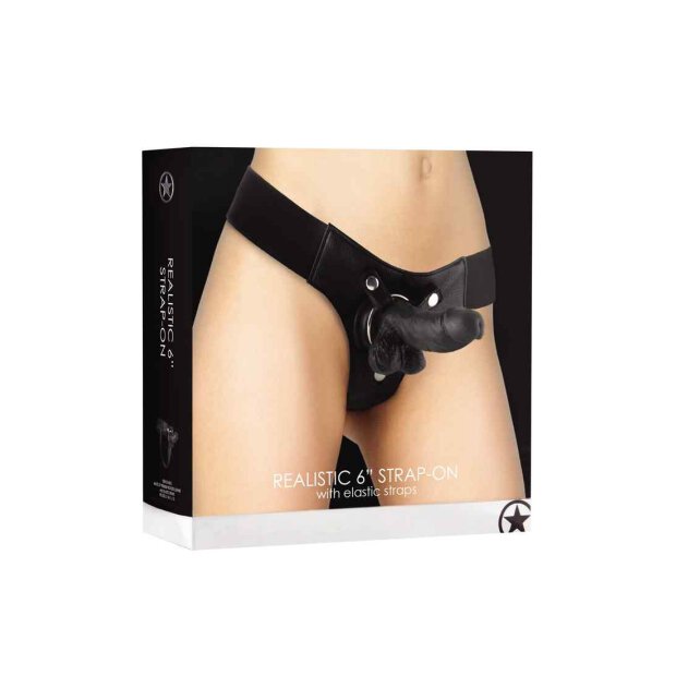Realistic - 6 Inch - Strap-On - Black