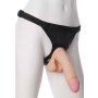 UR3 Cock With Ultra Harness - 8 Inch - White