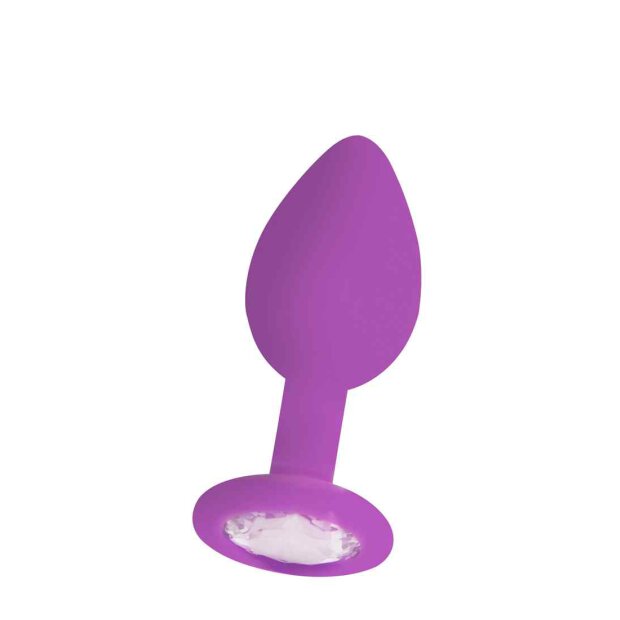 Regular Diamond Butt Plug - Purple 3,2 cm