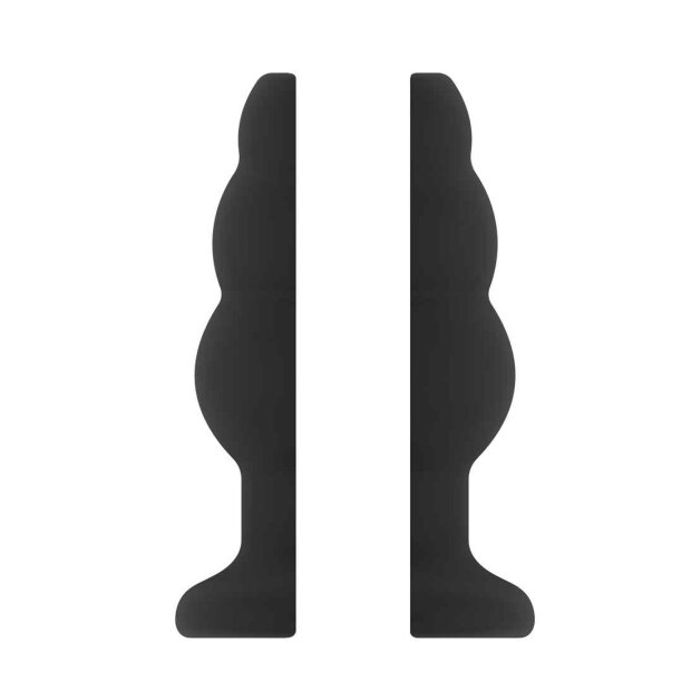 No.50 Medium Hollow Tunnel Butt Plug 4 Inch Black
