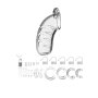 Model 04 Chastity 4.5" Cock Cage Transparent