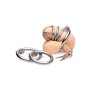The Pen Deluxe Locking Chastity Cage Silver