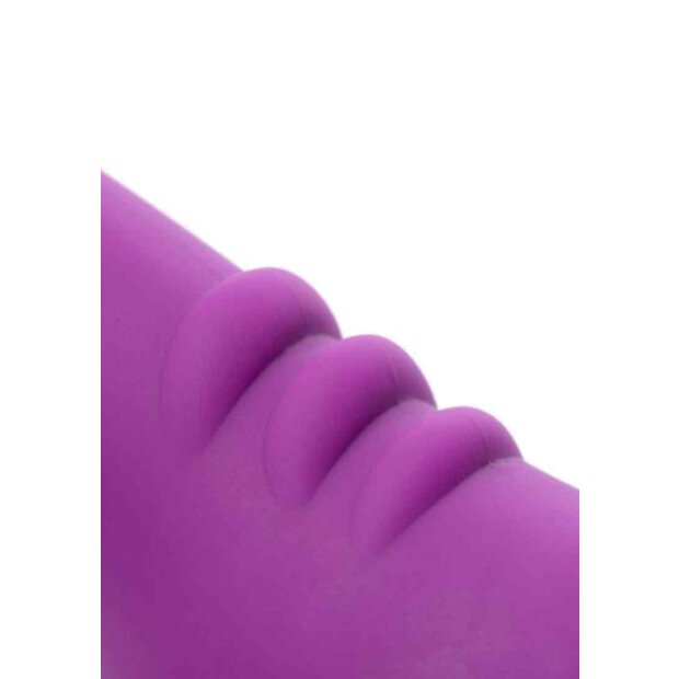 Strap U Royal Revolver -Vibrating Silicone Strapless Strap On Purple