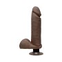 Perfect D with Balls Vibrating 8 Inch Chocolate