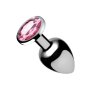 Booty Sparks Pink Gem Anal Plug Small Pink 2,5 cm