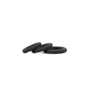 Hombre Snug Fit Silicone Thick C-Rings 3 pack Charcoal