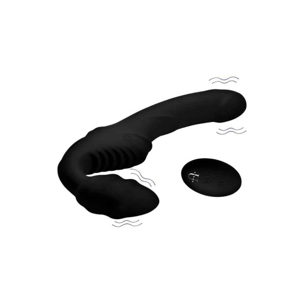 Pro Rider 9X Vibrating Silicone Strapless Strap On with Remote Control