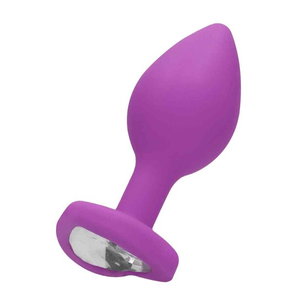 Diamond Heart Butt Plug Regular Purple 2,8 cm