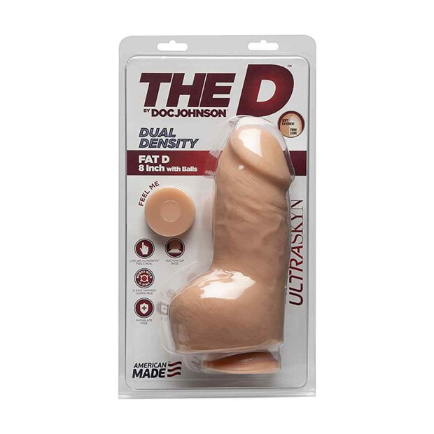 Fat D with Balls Ultraskyn Vanilla 20.5cm