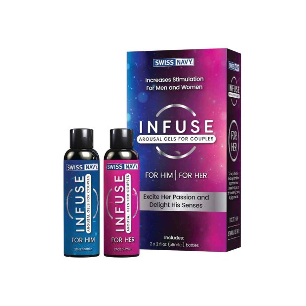 Swiss Navy Infuse 2 in 1 Arousal Gel for Couples 2 x 59 ml
