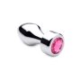 Booty Sparks Weighted Base Aluminum Plug Pink Gem - Small 2,8 cm