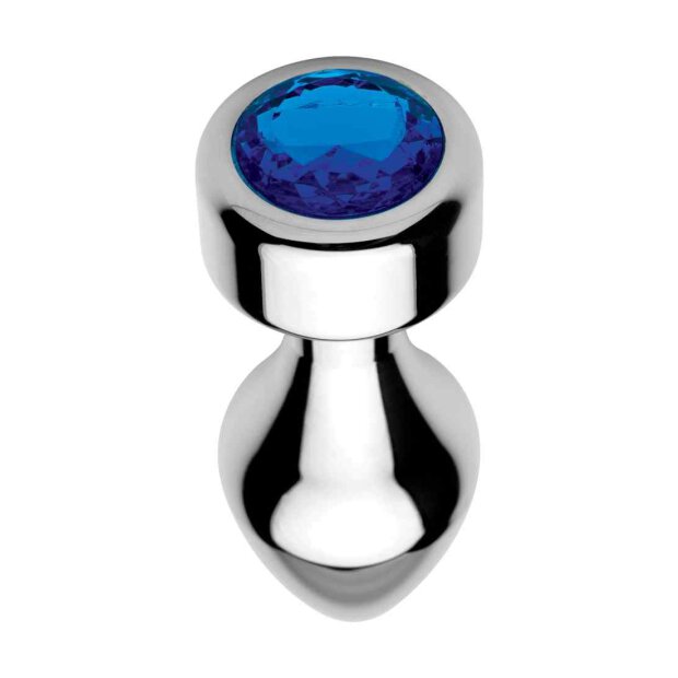 Booty Sparks Weighted Base Aluminum Plug Blue Gem - Medium 3,5 cm