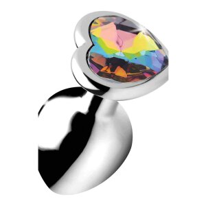 Booty Sparks Rainbow Prism Heart Anal Plug - Medium -...