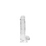 6" / 15 cm Realistic Dildo With Balls - Transparent