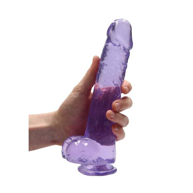 9" / 23 cm Realistic Dildo With Balls - Purple