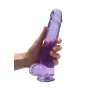 Realistic Dildo With Balls - Purple 23 cm