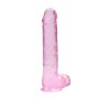 9" / 23 cm Realistic Dildo With Balls - Pink