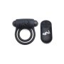 BANG! Silicone Cock Ring & Bullet with Remote Control - Black
