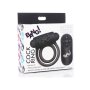 Silicone Cock Ring & Bullet with Remote Control - Black
