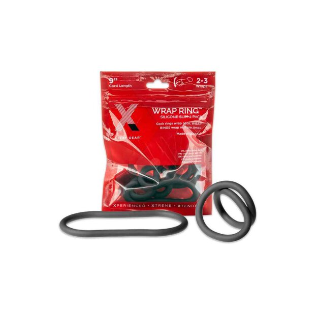 Silicone 9" Slim  Wrap Ring  - Black