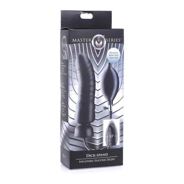 Master Series Dick-Spand Inflatable Silicone Dildo