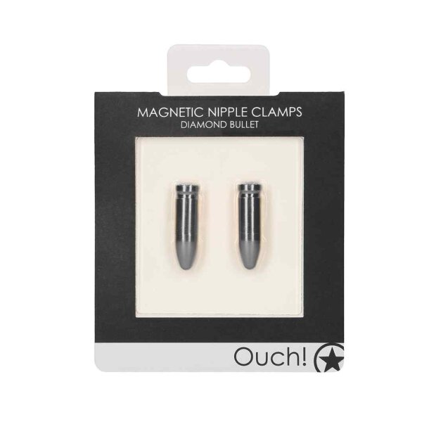 Magnetic Nipple Clamps Diamond Bullet Grey